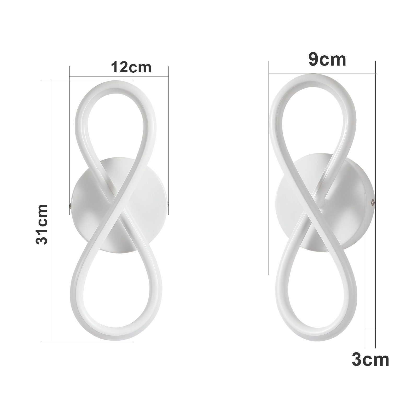 ZMH LED Deckenleuchte Wohnzimmer 3 Blatten verflochten 25/34/40CM Modern fü günstig online kaufen