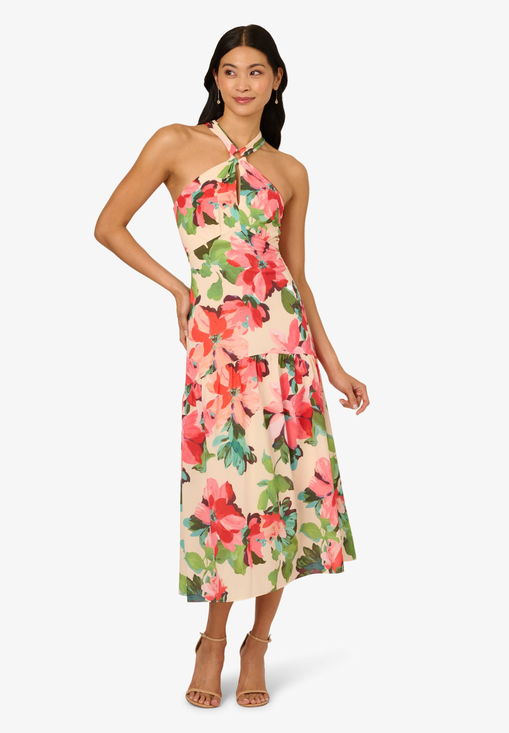 Adrianna Papell Midikleid Halter Flounce Midi günstig online kaufen