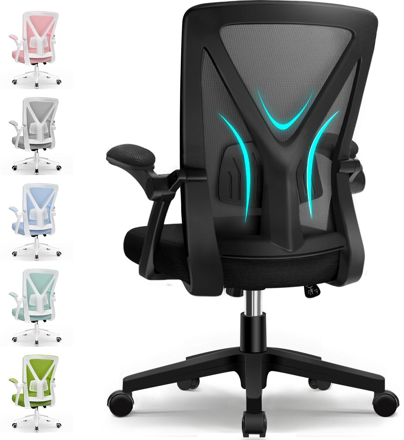 Adormii Bürostuhl Bürostuhl mit klappbaren Armlehnen,Ergonomischer günstig online kaufen
