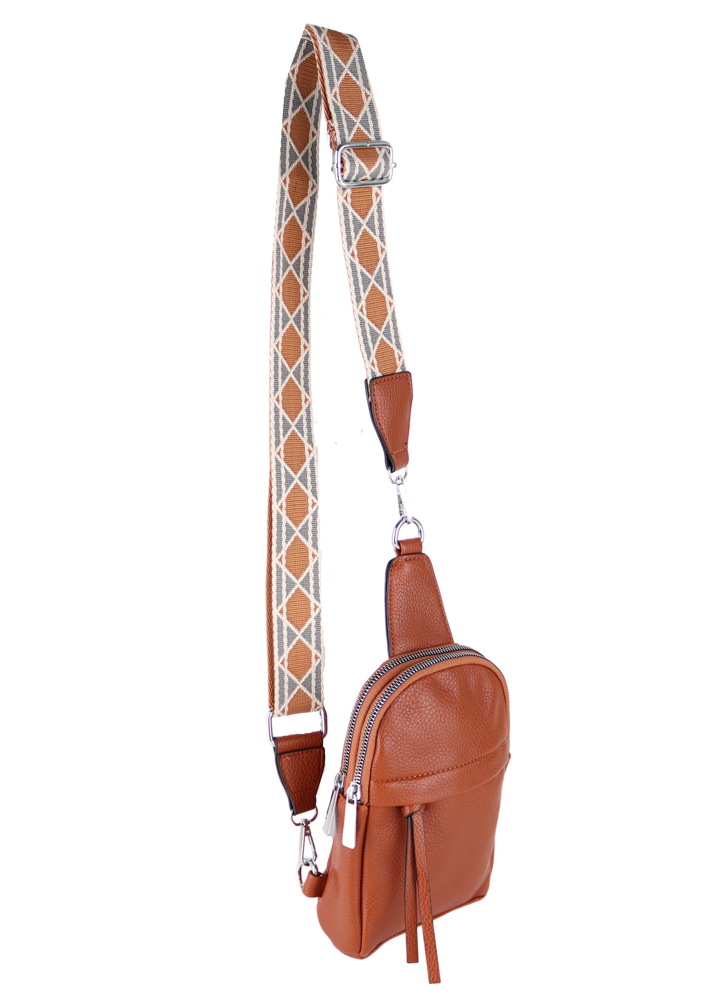 MIRROSI Umhängetasche Sling Bag,Brusttasche, Crossbody 15x22x5cm (für Ausflüge, Reisen, Wanderungen, und Partys), auch für die Verwendung als Rucksack oder Daypack geeignet