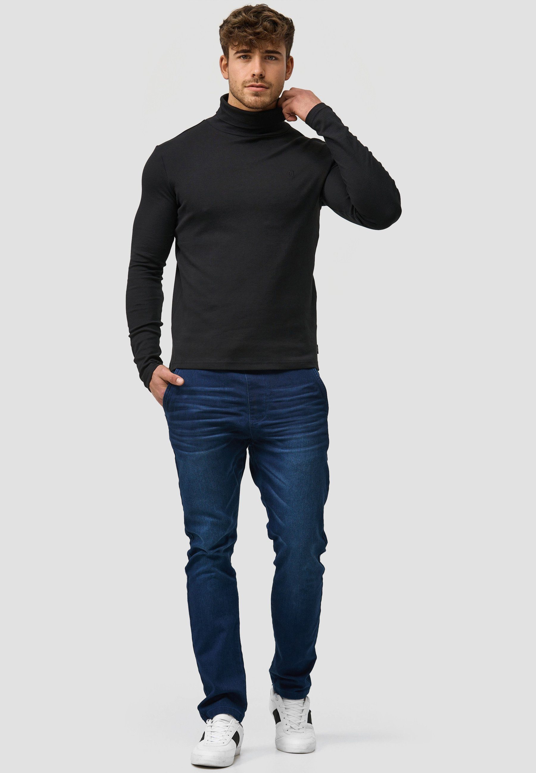 Indicode Rollkragenshirt Herren Eagon Langarmshirt Herrenshirt