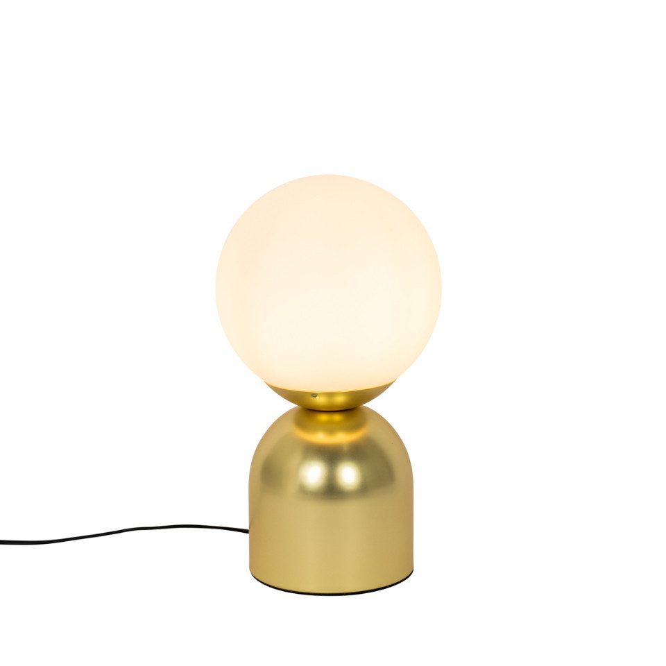 Qazqa Tischleuchte Pallontrend, ohne Leuchtmittel, E27, Gold, Hotel chic, Stahl, 1-flammig