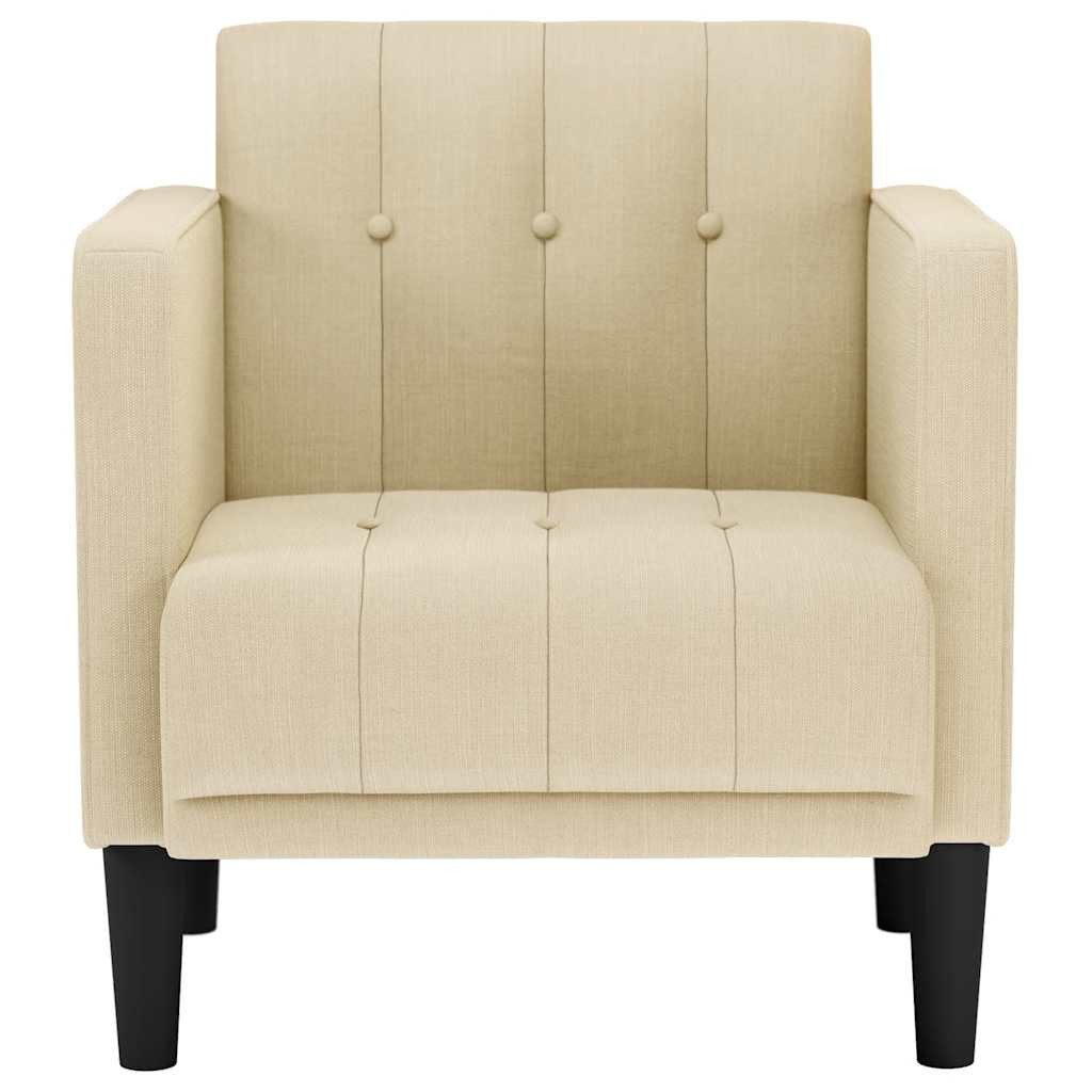 vidaXL Sessel Sessel mit Armlehnen Creme 53 cm Stoff (1-St) günstig online kaufen