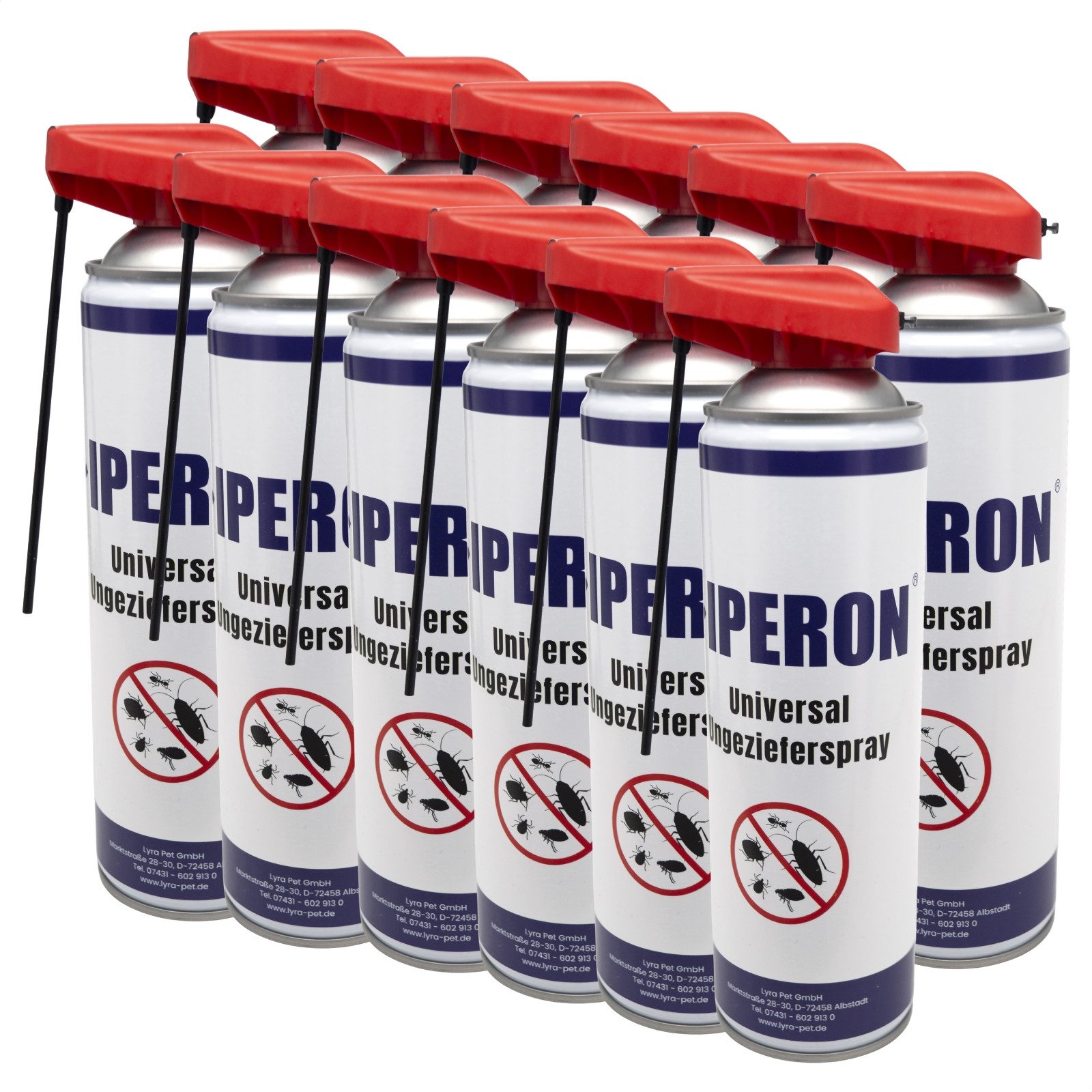 IPERON Insektenspray 12 x 500 ml IPERON® Universal Ungezieferspray, 6 l, 6.000 ml