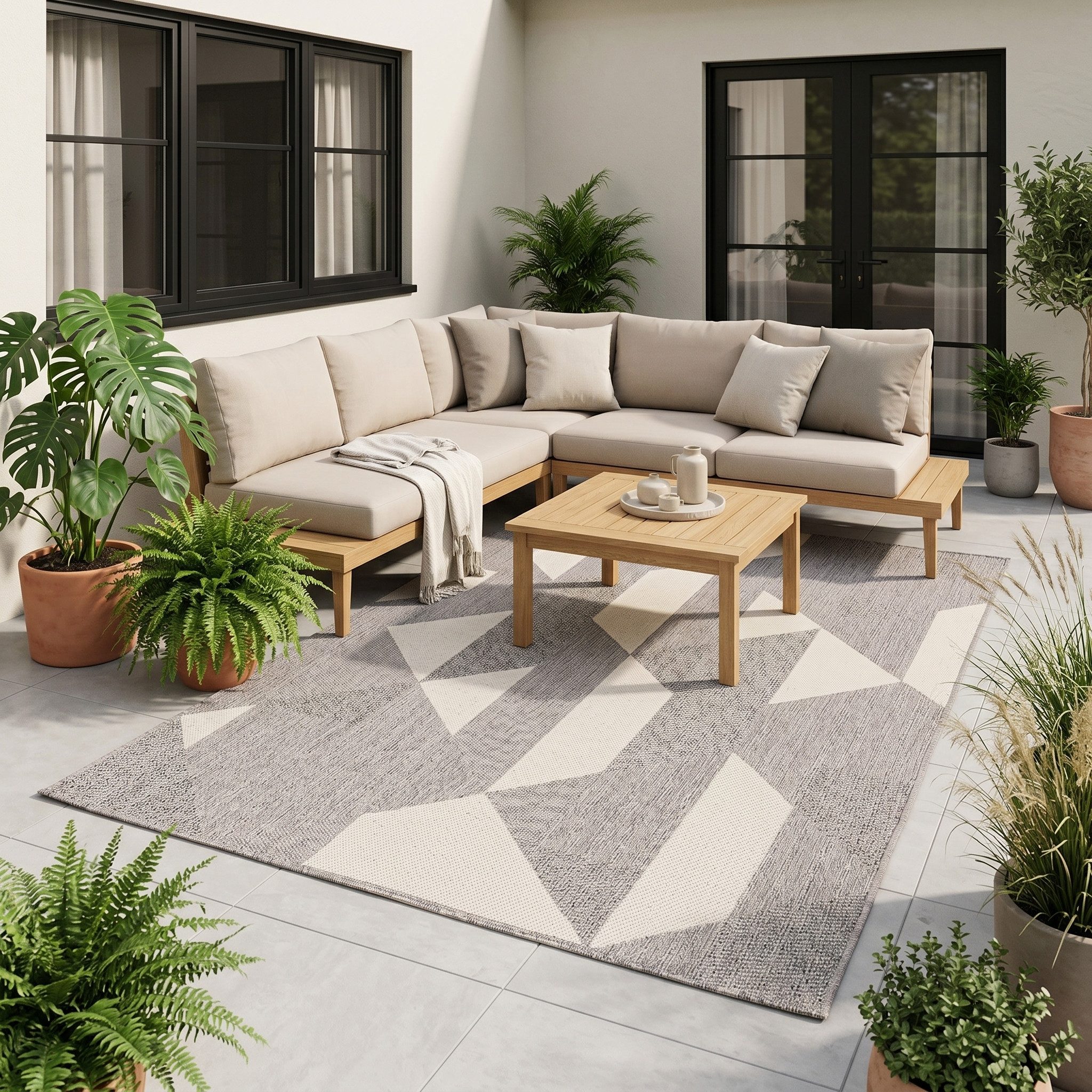 Pergamon Outdoorteppich In- und Outdoor Teppich Carpetto, Rechteckig, Höhe: 6 mm