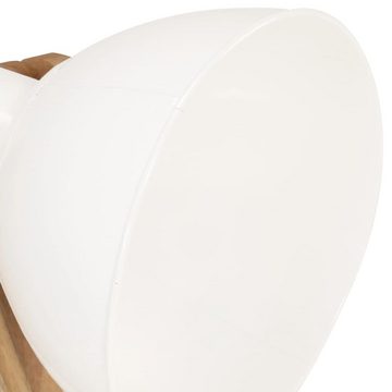 vidaXL Deckenleuchte Stehlampe Weiß E27 Mango Massivholz