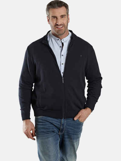 Charles Colby Strickjacke EARL THOMAS mit Details in Strukturstrick