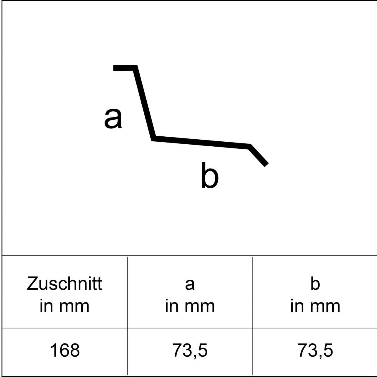 Sarei Haus- und Gartentechnik Profil Sarei Anschlussprofil HG14 1000 x 73 x 73 mm natur