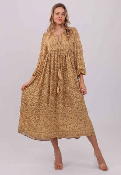 YC Fashion & Style Sommerkleid „Luftiges Sommerkleid mit Leoparden Muster„ Alloverdruck, Animalprint, Basic, Boho
