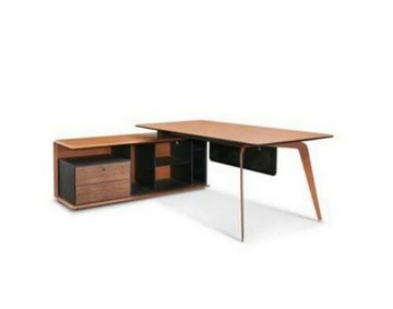 JVmoebel Eckschreibtisch, Schreibtisch Set 3tlg. Büro Garnitur Tisch Chef Sessel