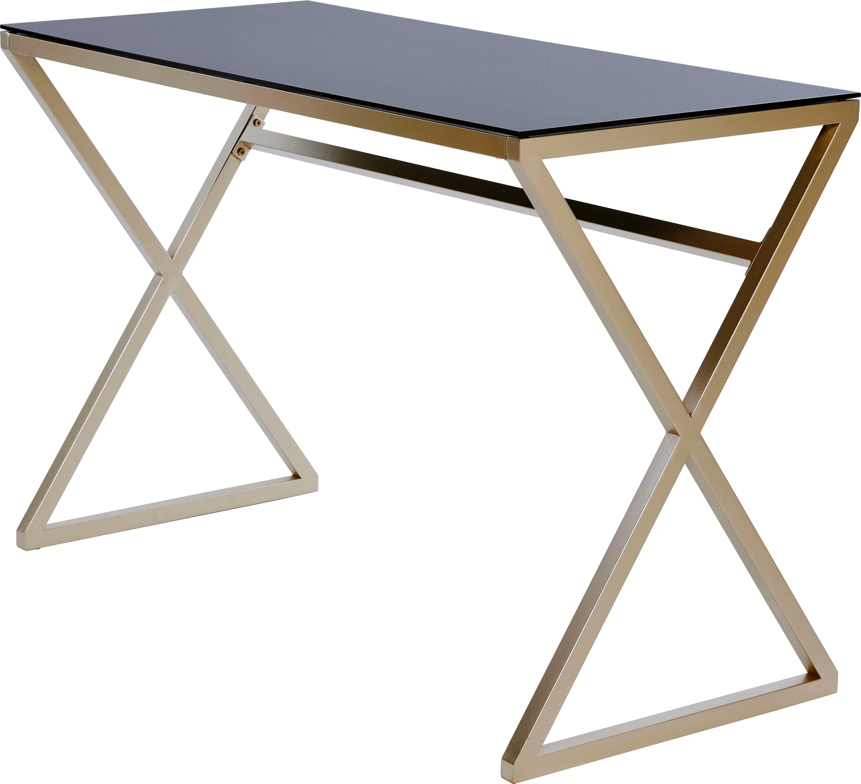 Jahnke Schreibtisch XTRA (1-St), Schreib-, Schmink-, Konsolentisch, Oberplatte aus ESG-Sicherheitsglas