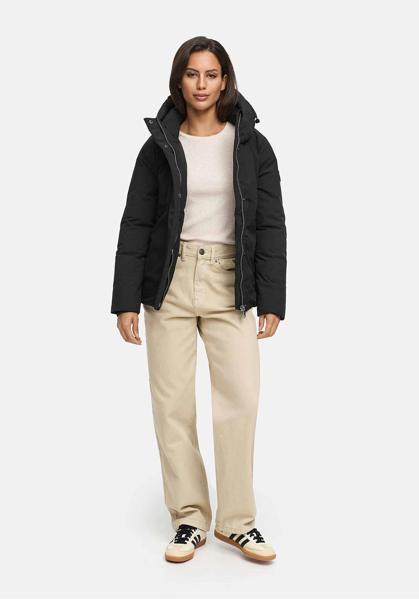 Marikoo Winterjacke Yeminaa warm für den Winter - hinten länger geschnitten