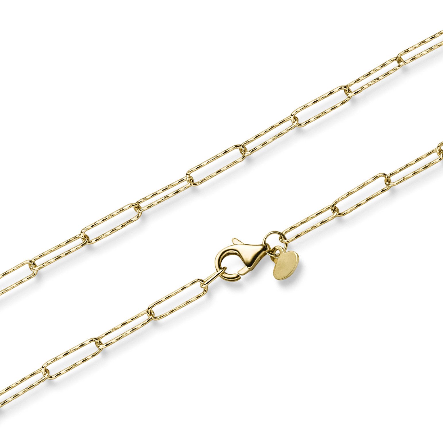 HOPLO Goldkette Goldkette Paper Clip Kette Armkette 2,5 mm 19 cm 585 - 14 K günstig online kaufen