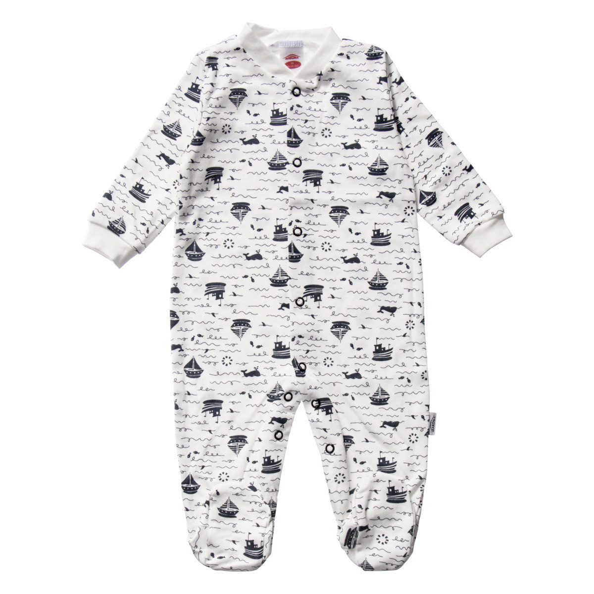 Makoma Strampler Maritim Unisex Kinder Einteiler, Overall, Babyanzug, Babyoverall, Babyanzug