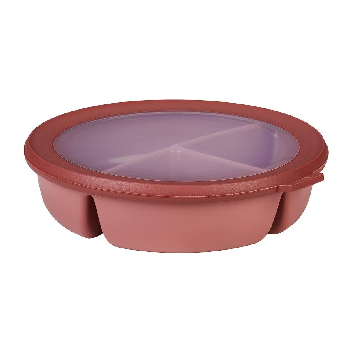 Mepal Lunchbox Bento-Schüssel rund mit 3 Fächern, luftdicht, für Meal-Prep, Polypropylen (PP), Thermoplastische Elastomere (TPE), Vivid Mauve, Mahlzeiten getrennt aufbewahren