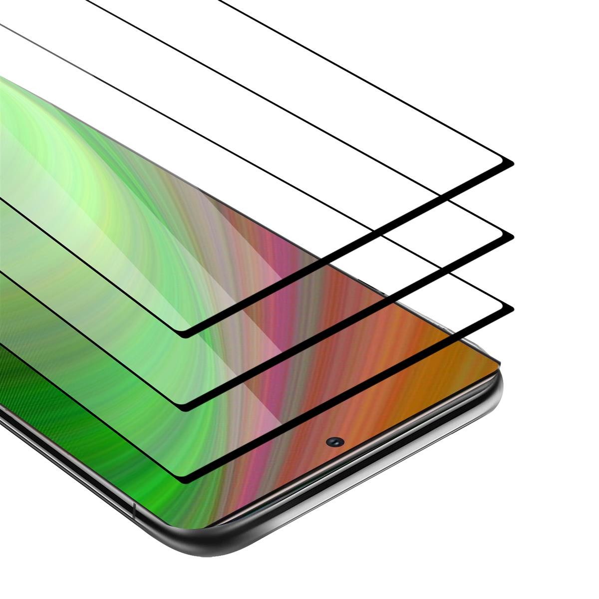 Cadorabo Schutzfolie für Samsung Galaxy NOTE 20 ULTRA Schutzfolie, (3-St), 3x Vollbild Schutzglas Panzer Folie (Tempered) Display-Schutzglas