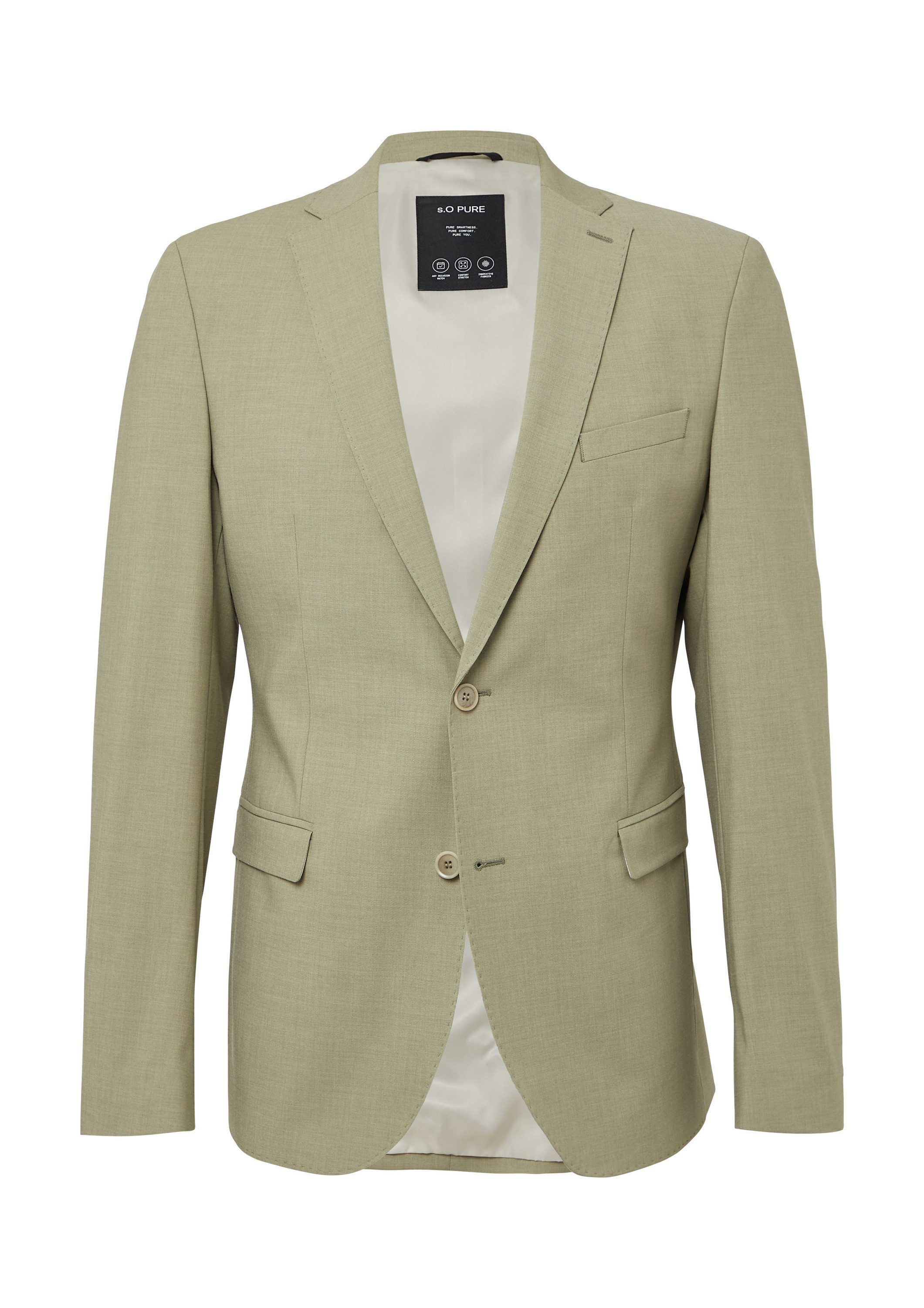 s.Oliver Sakko Indoor-Sakko S.OPURE s.O PURE: Sakko aus meliertem Stretch-Fabric