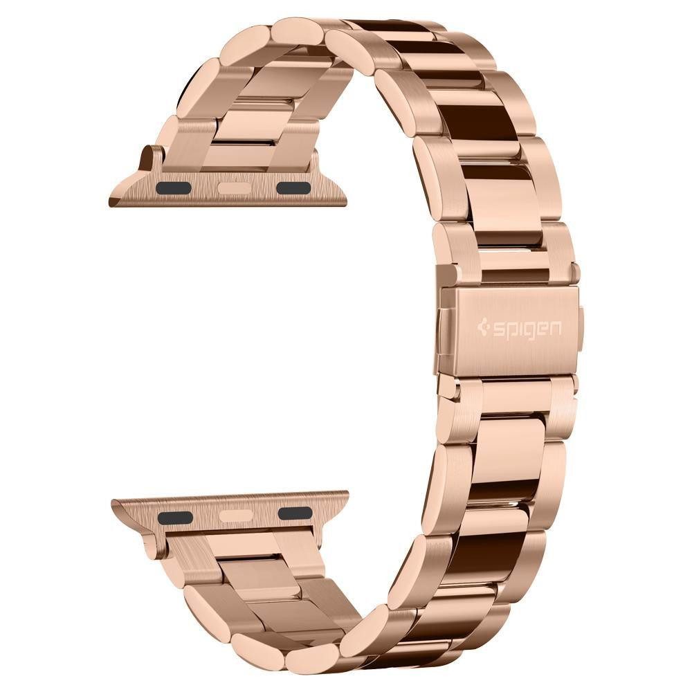 Spigen Smartwatch-Armband Gliederarmband Edelstahlarmband Wechselarmband, Edelstahl, Faltschließe, längenverstellbar