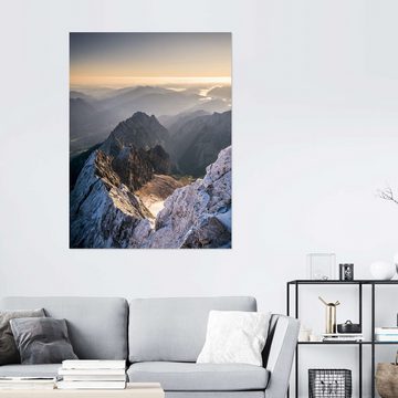 Posterlounge Wandfolie Andreas Wonisch, Blick über die Alpen von der Zugspitze, Fotografie