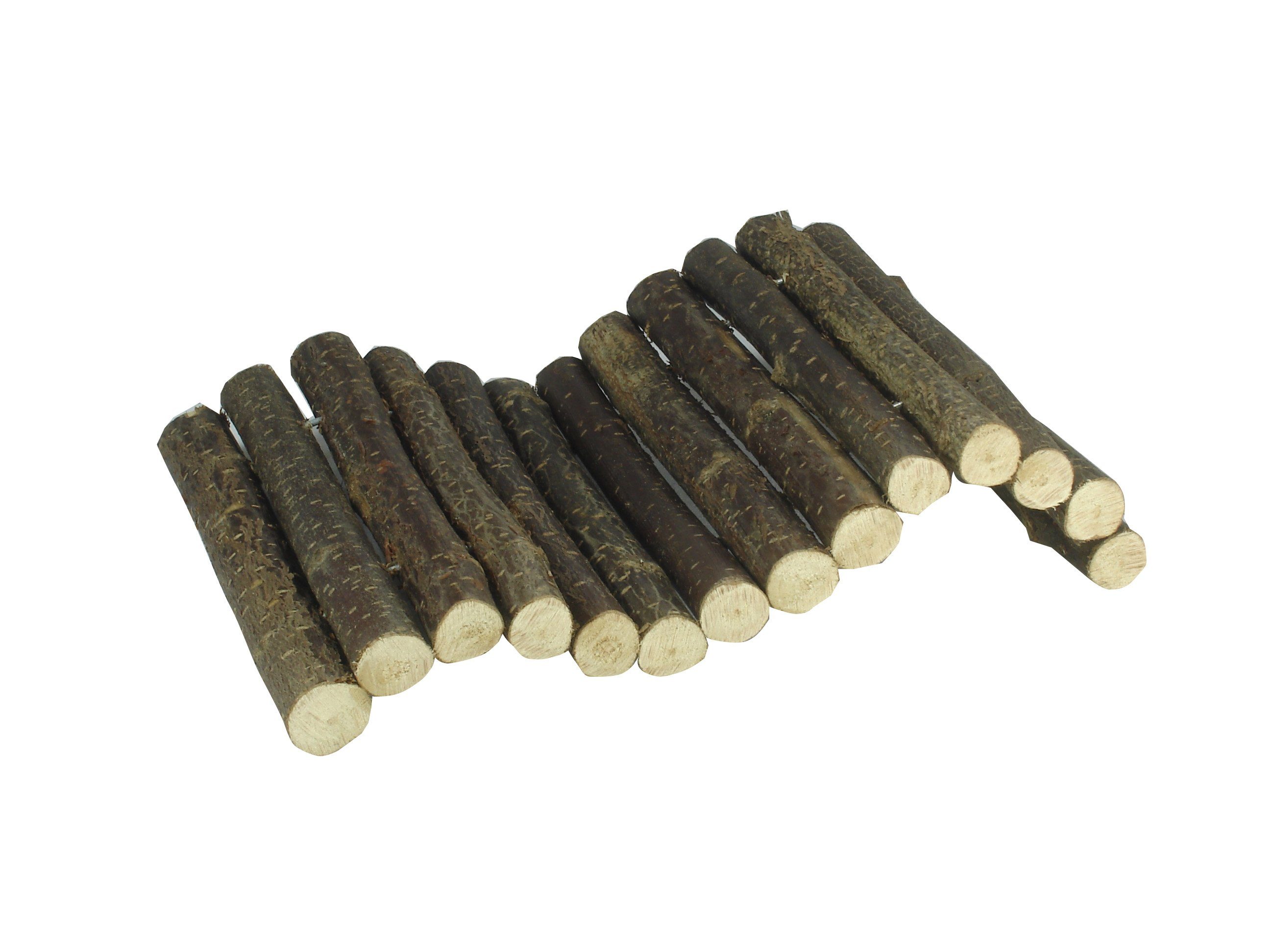 ELMATO Nagerhaus Elmato 10454 Nagerbrücke flexibel mit Rinde Haselnuss, 27x16cm