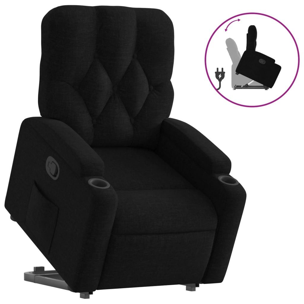 vidaXL Sessel Relaxsessel mit Aufstehhilfe Schwarz günstig online kaufen