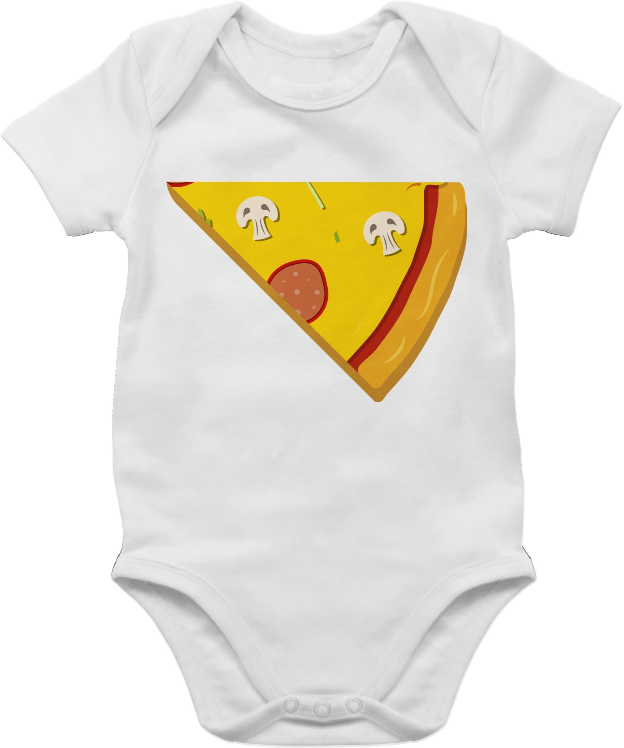 Pizza 2 Shirtbody Partner Shirtracer Partner-Look Baby 2 Teil Weiß Familie