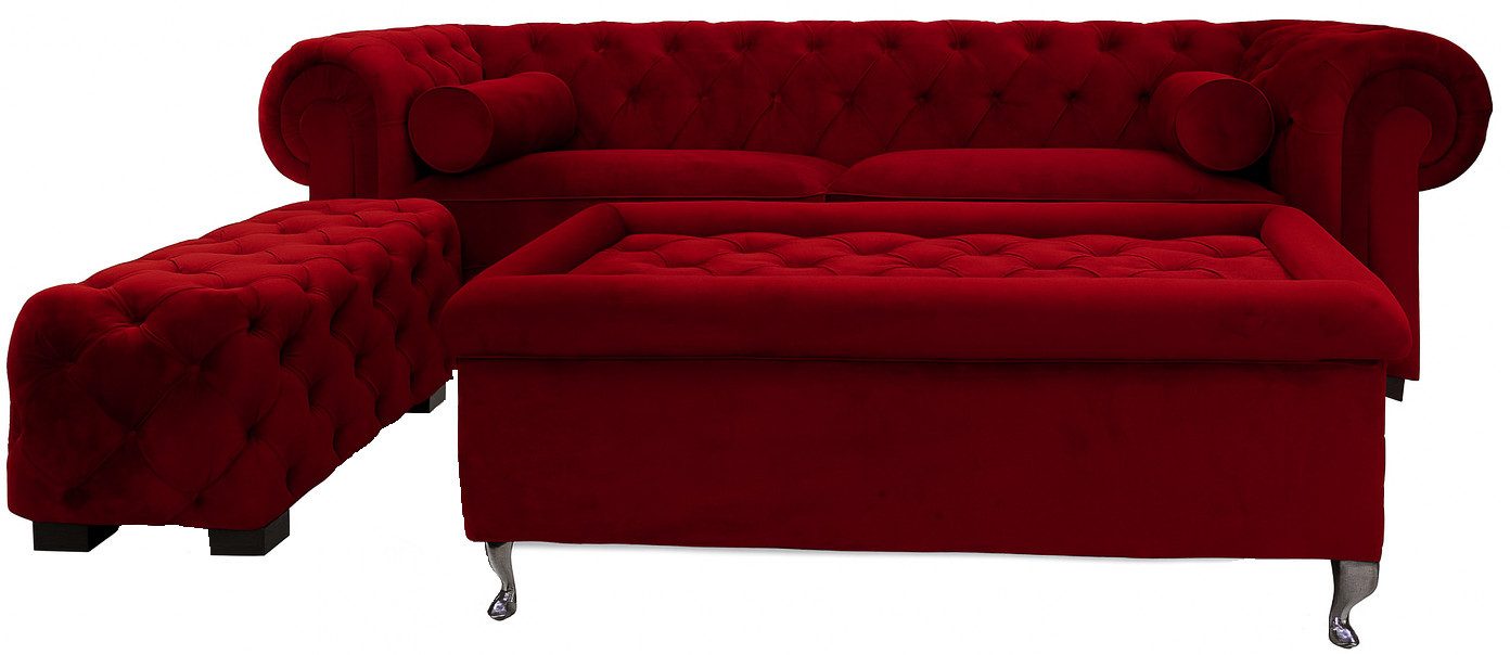 Xlmoebel Chesterfield-Sofa Luxuriöses Chesterfield Sofa mit hochwertiger Polsterung, Sofa 1 Teile, Hergestellt in Europa