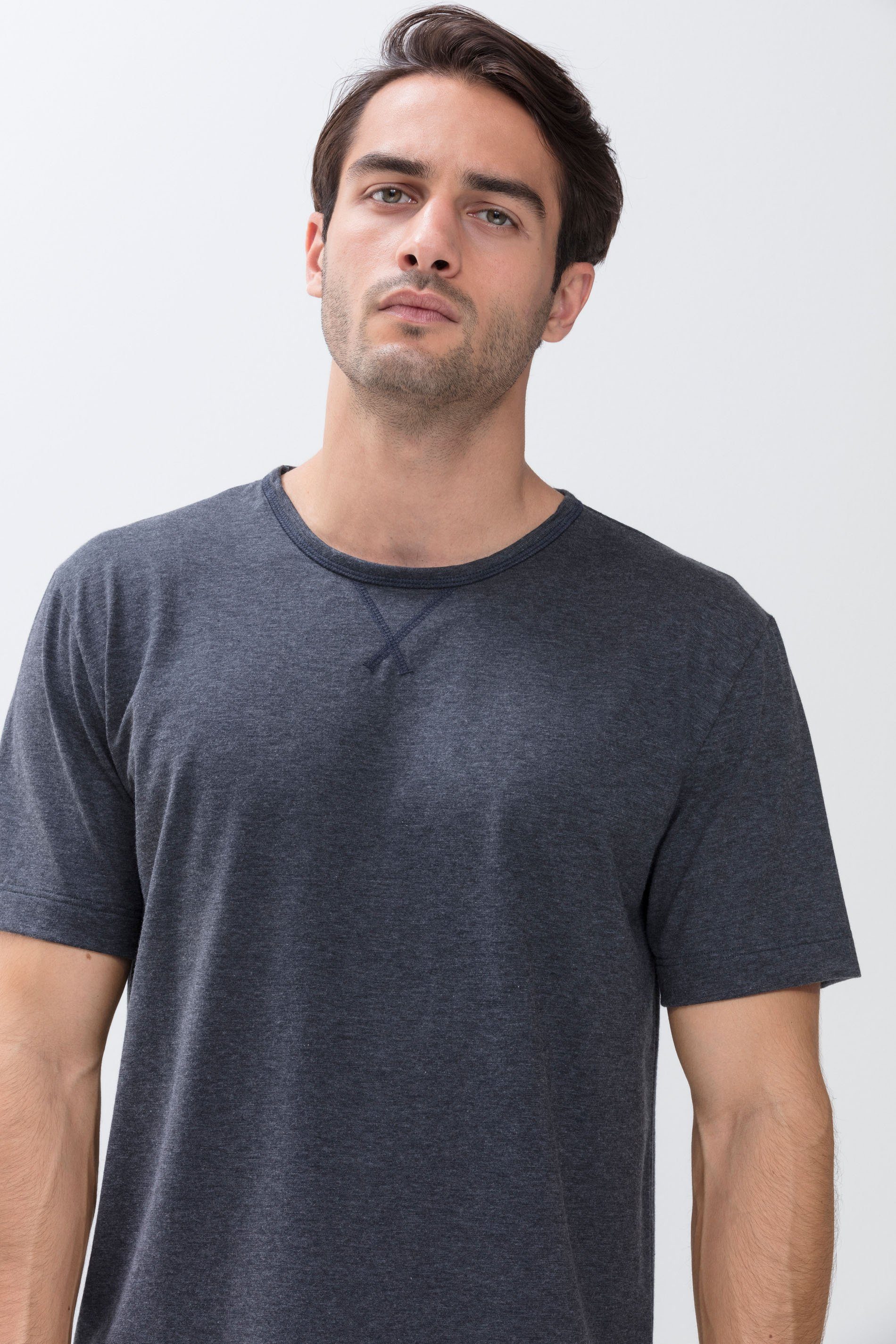 Mey T-Shirt Serie Zzzleepwear unifarben (1-tlg) Smoke Melange
