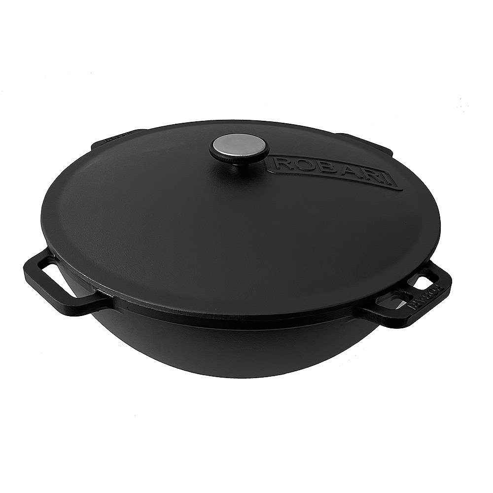 ROBARI Schmortopf Kazan Gusseisen 12 Liter, Robari Kasan mit Deckel aus Gusseisen