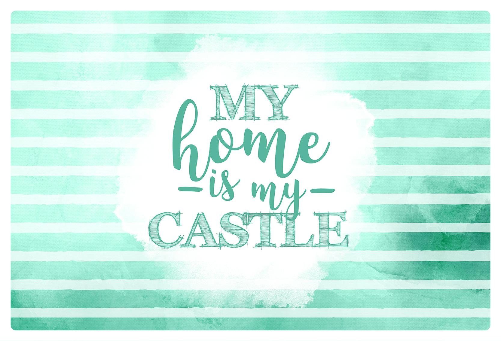 Platzset, Platzdeckchen / Tischset "My HOME ist my Castle" / Größe: 45 x 30 cm, Livepac Office