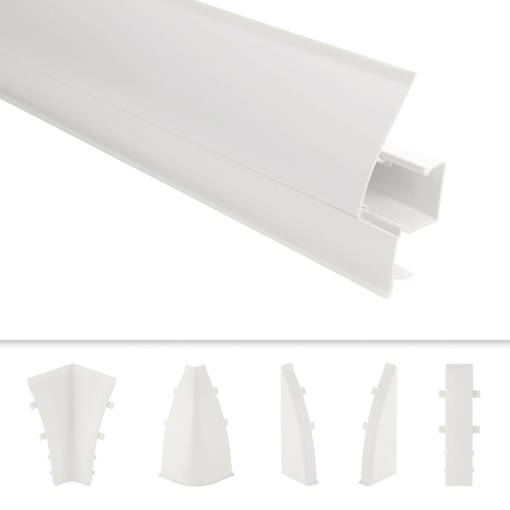 Lemal Sockelleiste, PVC 65x23mm - Fußleisten mit Kabelkanal - (10 Meter / 5 günstig online kaufen