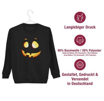 Shirtracer Sweatshirt Kürbis Gesicht Geistergesicht Kürbisgesichte Halloween Kostüme für Kinder Jungs