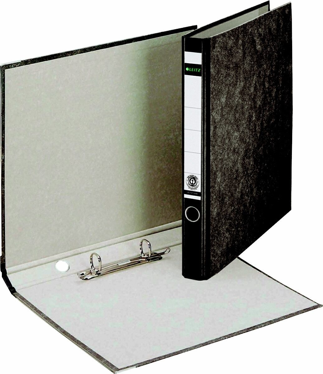 LEITZ Aktenordner Ringordner A4 Wolkenmarmor 2 Ringe 35mm schwarz