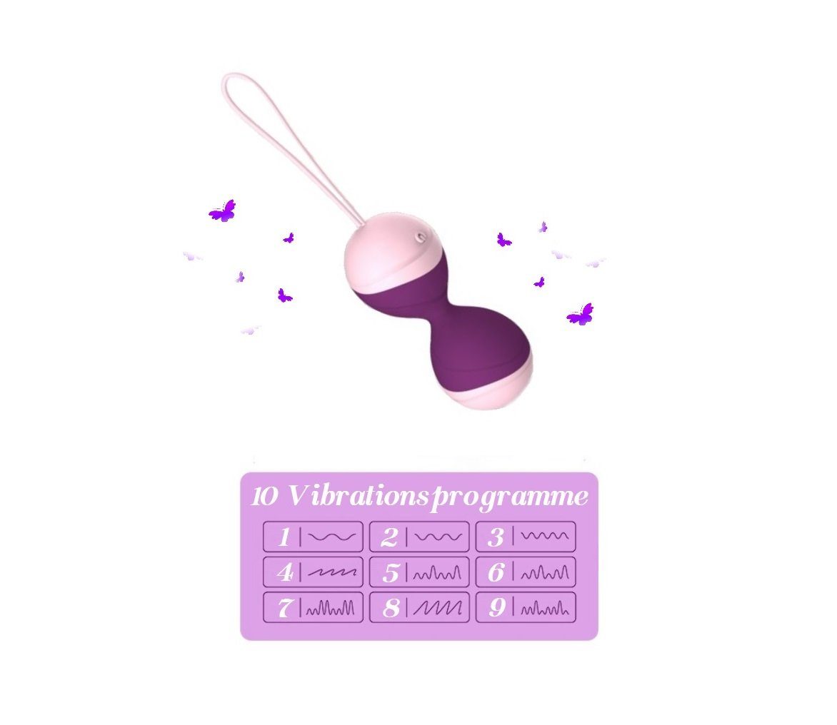 Liebeskugeln Größen, - Beckenboden Vibro-Ei (3-tlg), Trainingsset - - 3 Vibrationsprogramme Vibrationskugel LIMDIX 10