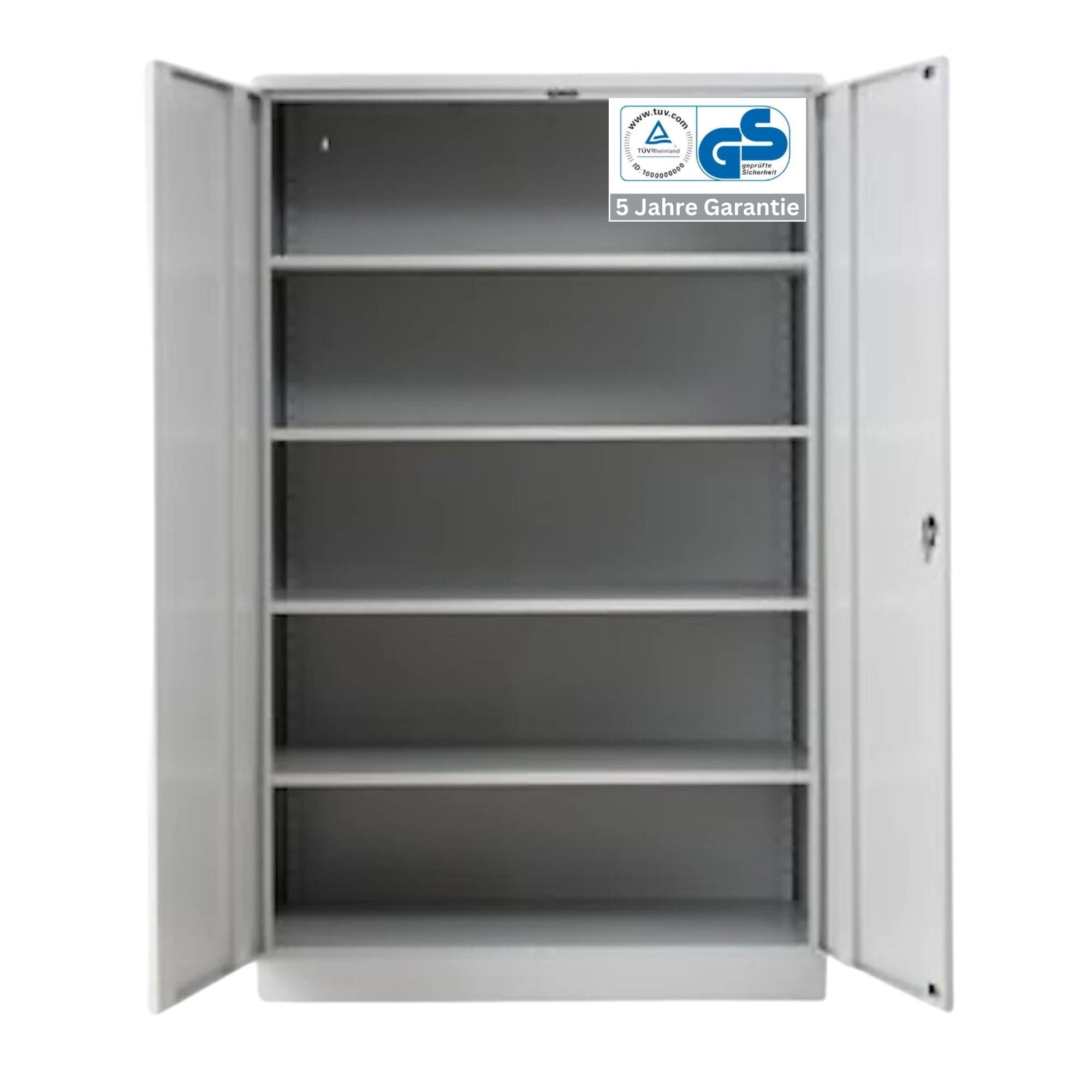 PROREGAL® Mehrzweckschrank Stahlschrank Bee, HxBxT 195 x 120 x 60cm, Grau-Blau