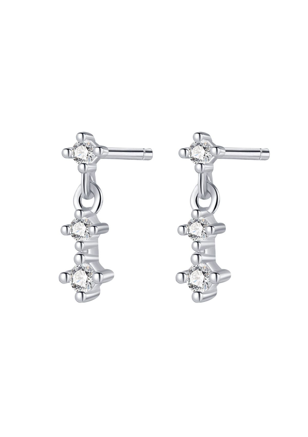 Paar Ohrstecker Tropfen Zirkonia