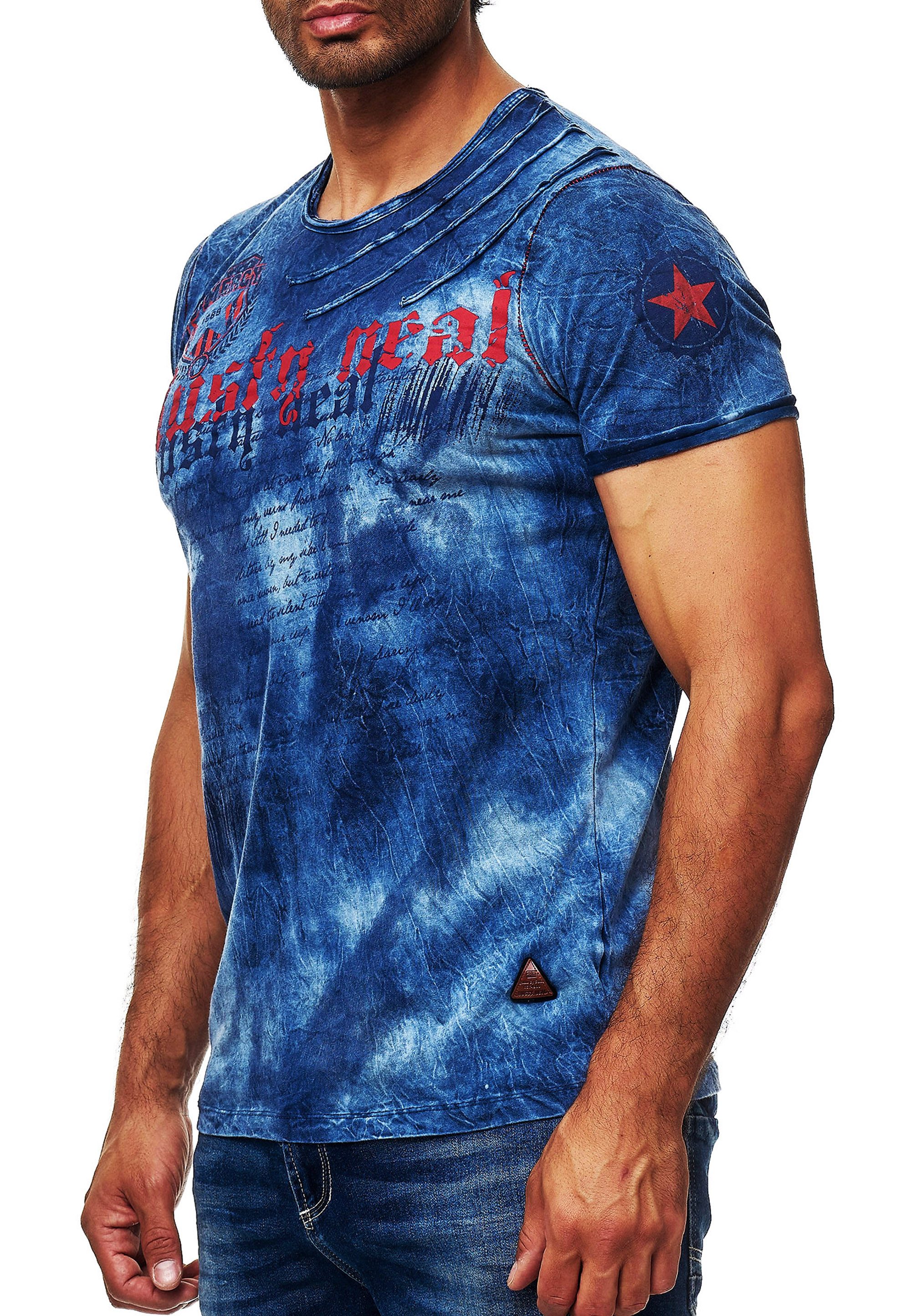 R-NEAL T-Shirt Batik T-Shirt Stretch Herren günstig online kaufen