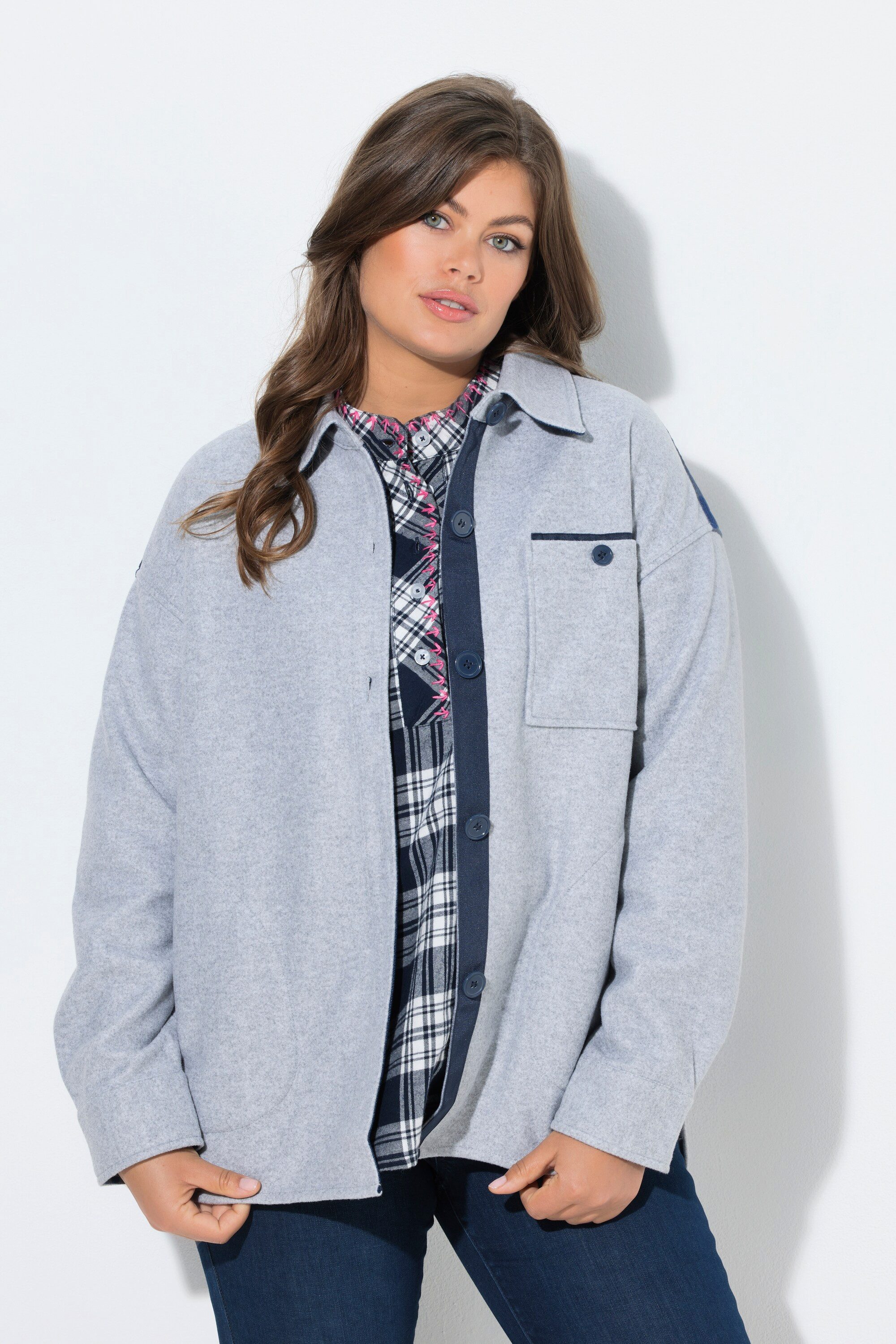 Laurasøn Sommerjacke Flanell Hemdjacke Langarm günstig online kaufen