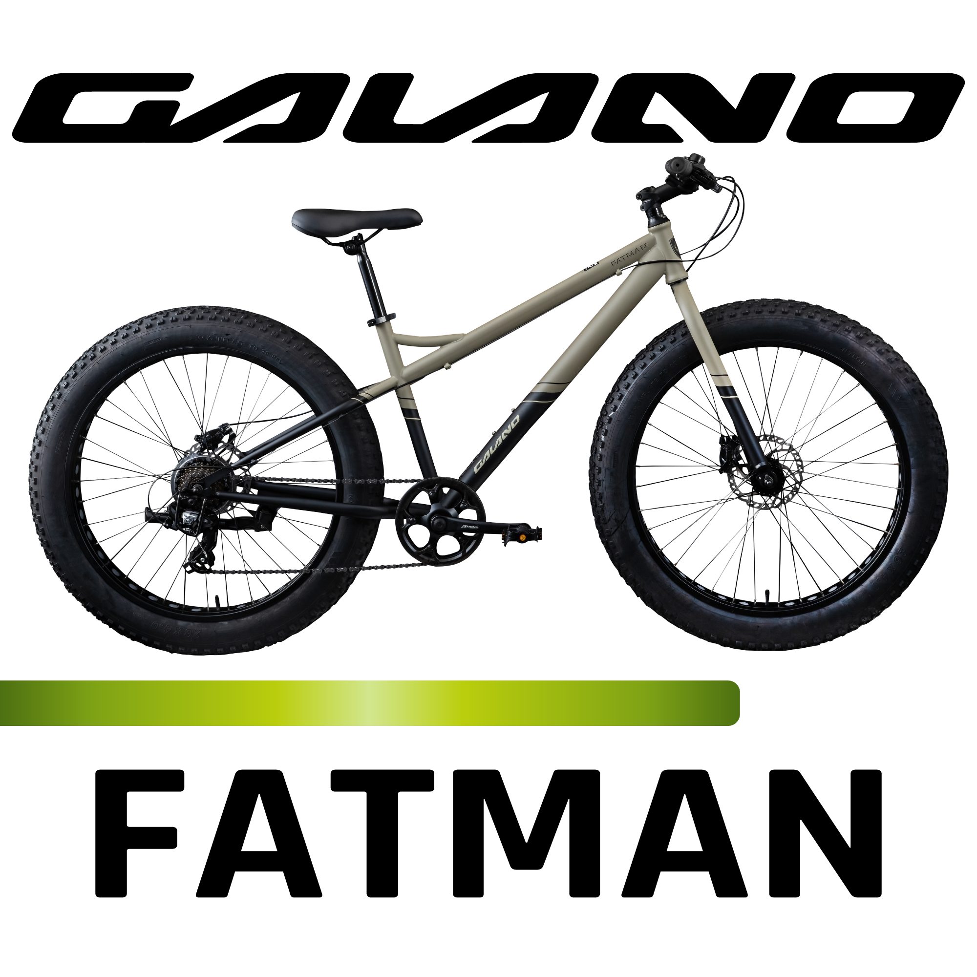 Galano Mountainbike Fatman 4.0, 7 Gang Shimano Tourney Schaltwerk, Kettenschaltung, 26 Zoll Fatbike für Damen und Herren 155 - 180 cm MTB Fahrrad Fat Bike