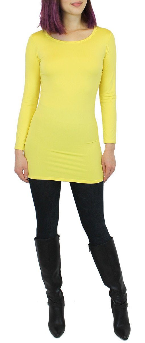 dy_mode Longshirt Thermo Langarmshirt Damen Thermoshirt Longshirt mit Innen günstig online kaufen