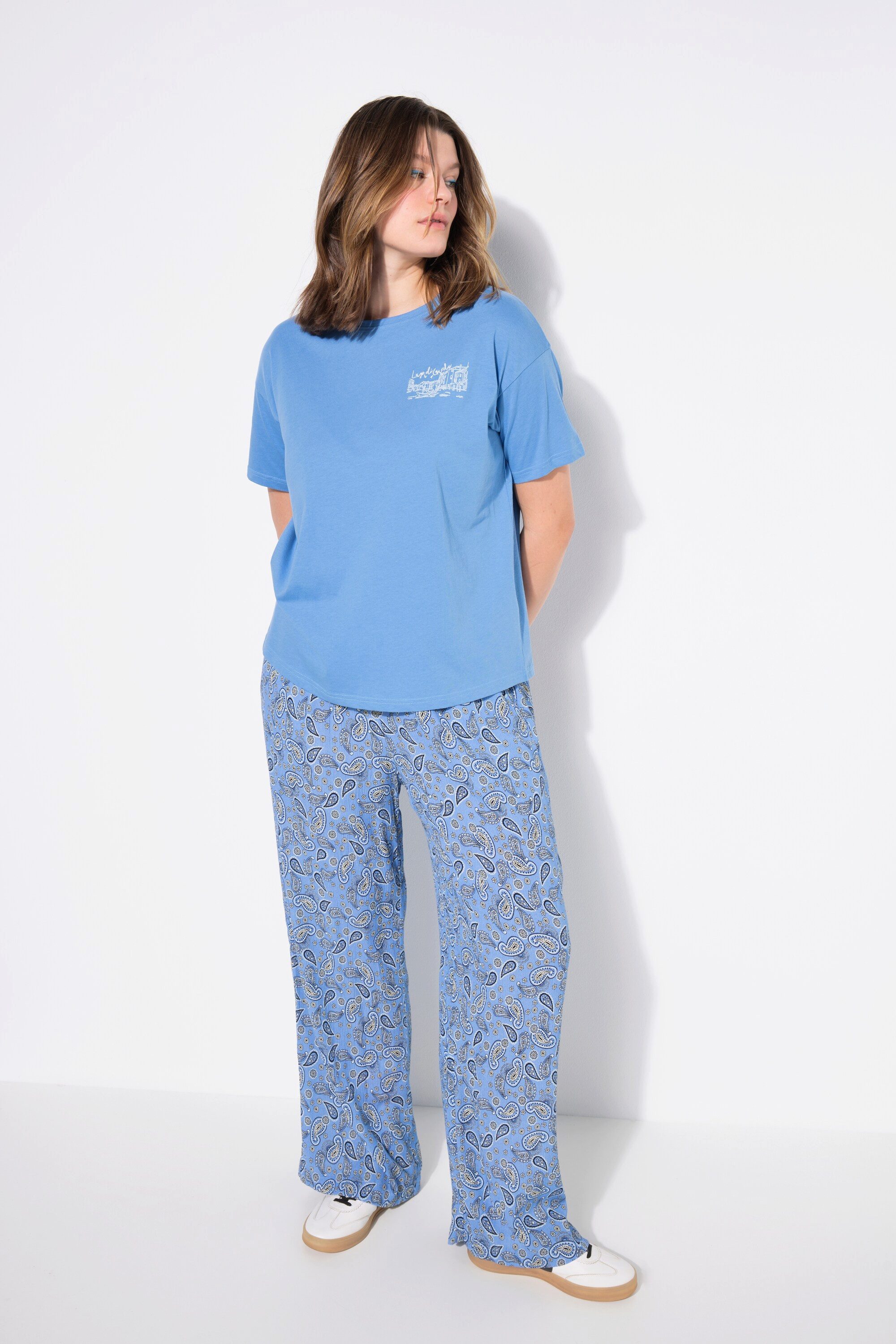 Studio Untold Schlupfhose Schlupfhose Wide Legs Paisley-Print