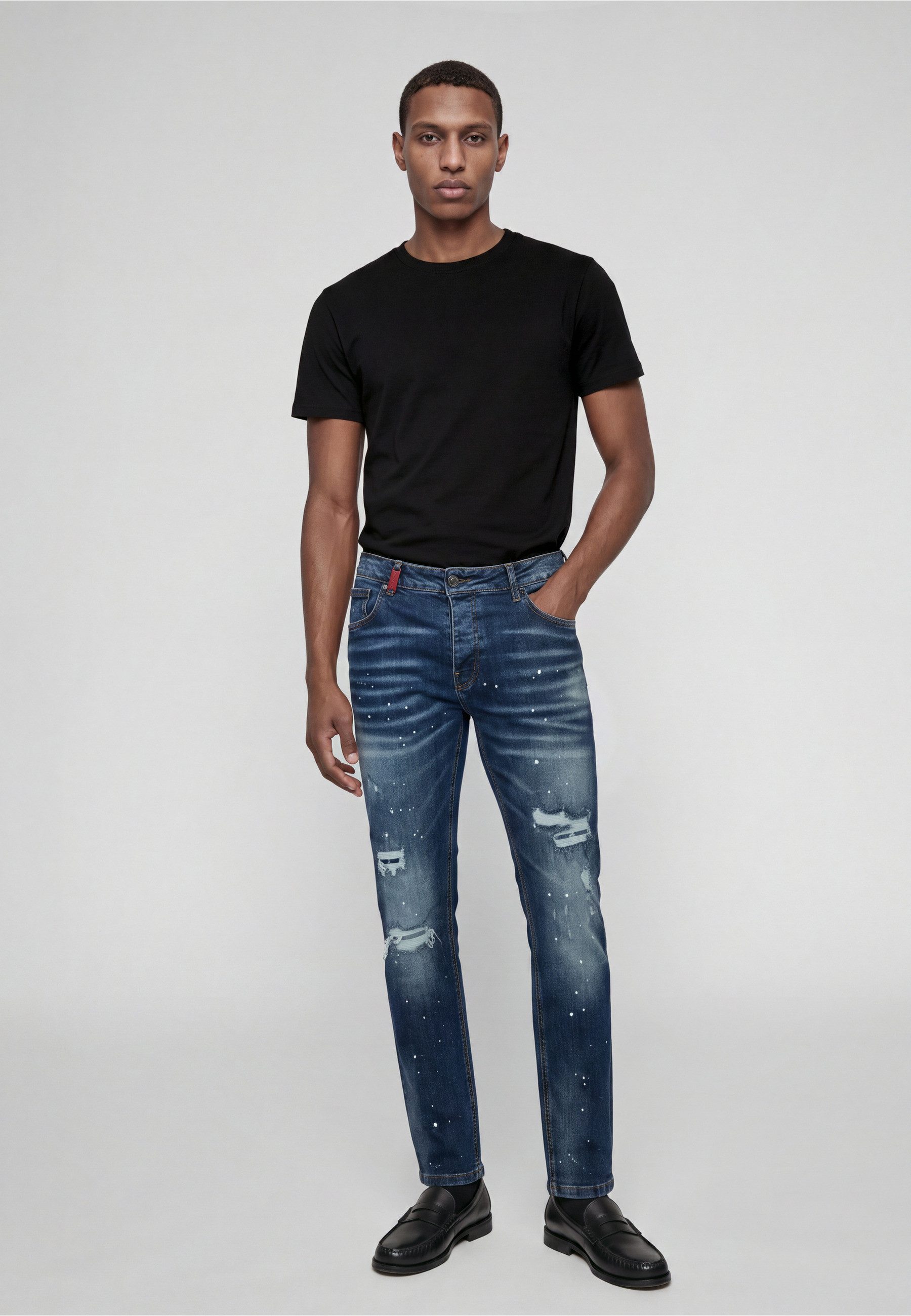 2Y Premium Bequeme Jeans 2Y Premium VICTOR RIPPED SLIM FIT JEANS – Bild 5 von 5