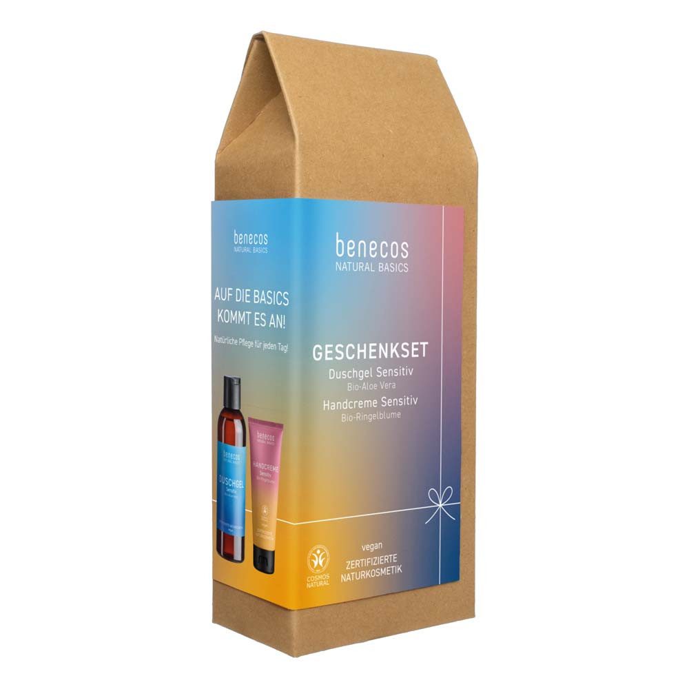 Benecos Duschgel Geschenkset Sensitiv - Handcreme & Duschgel