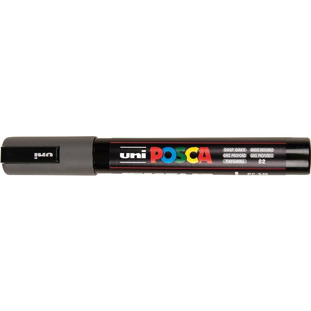 POSCA Koffer Marker PC-5M Dunkelgrau (6 Stück)