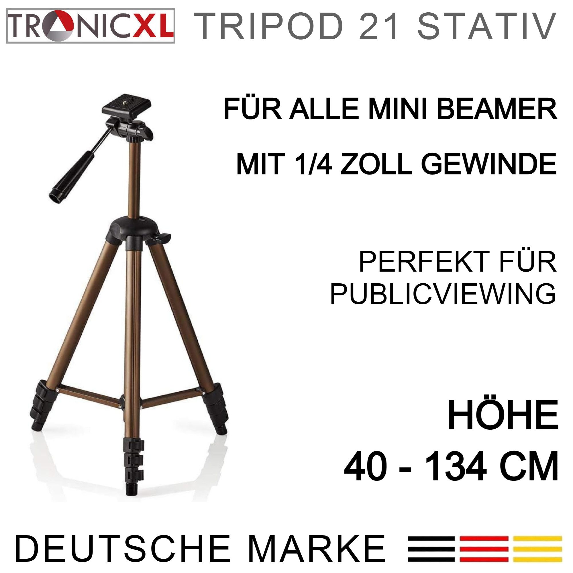 TronicXL Beamer-Wandhalterung Tripod Mini Projektor Beamer Stativ Halterung Ständer für Anker Nebula