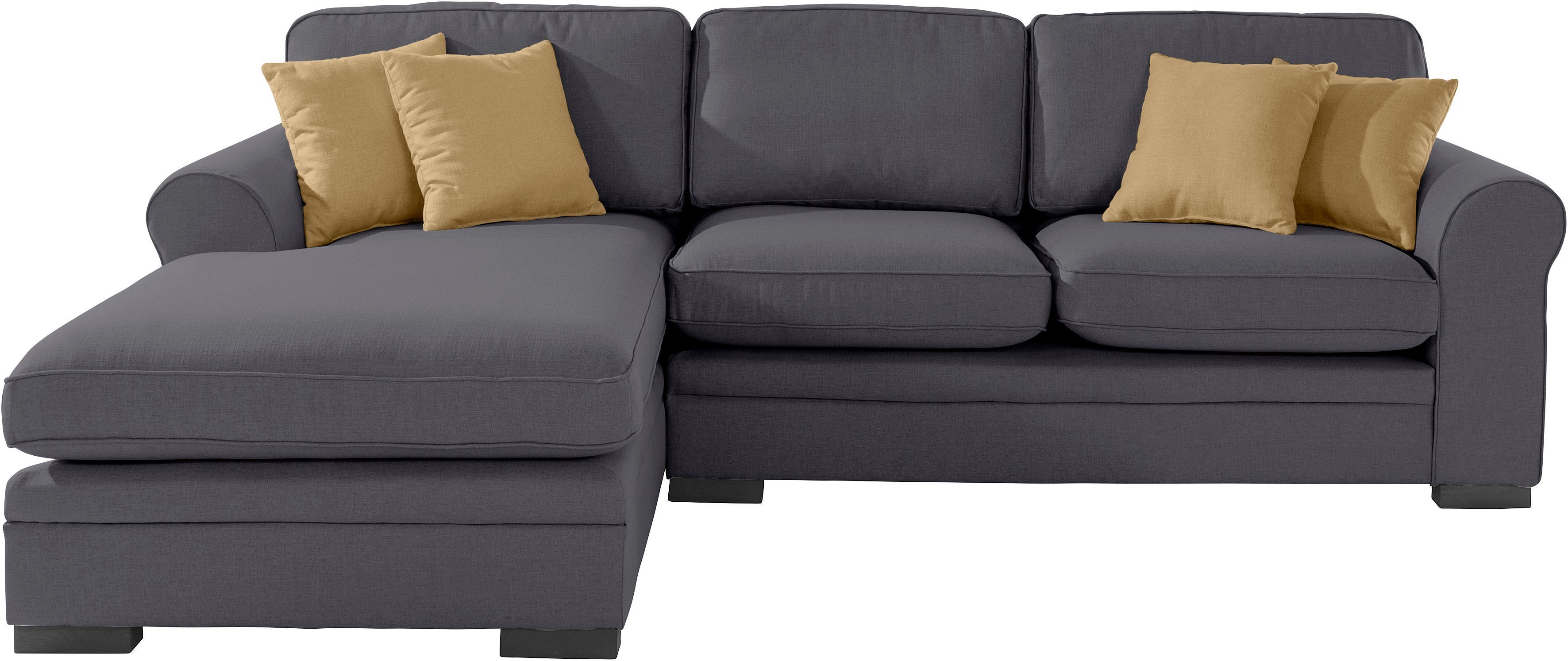 Home affaire Ecksofa Broughton, weicher Sitzkomfort, incl. 4 Zierkissen, Keder | Ecksofas