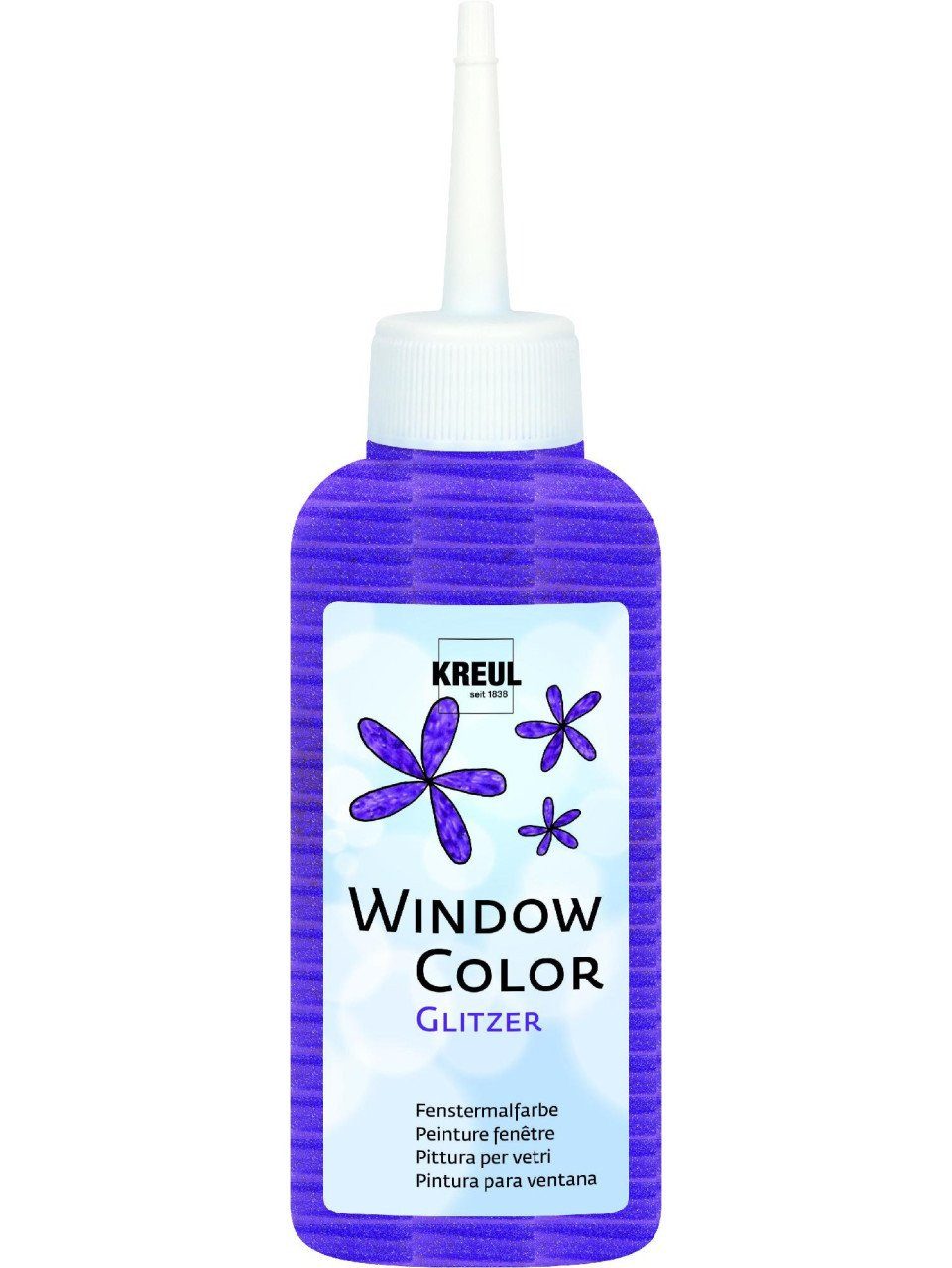Bastelfarbe Kreul Window Color Glitzer-violett 80 ml