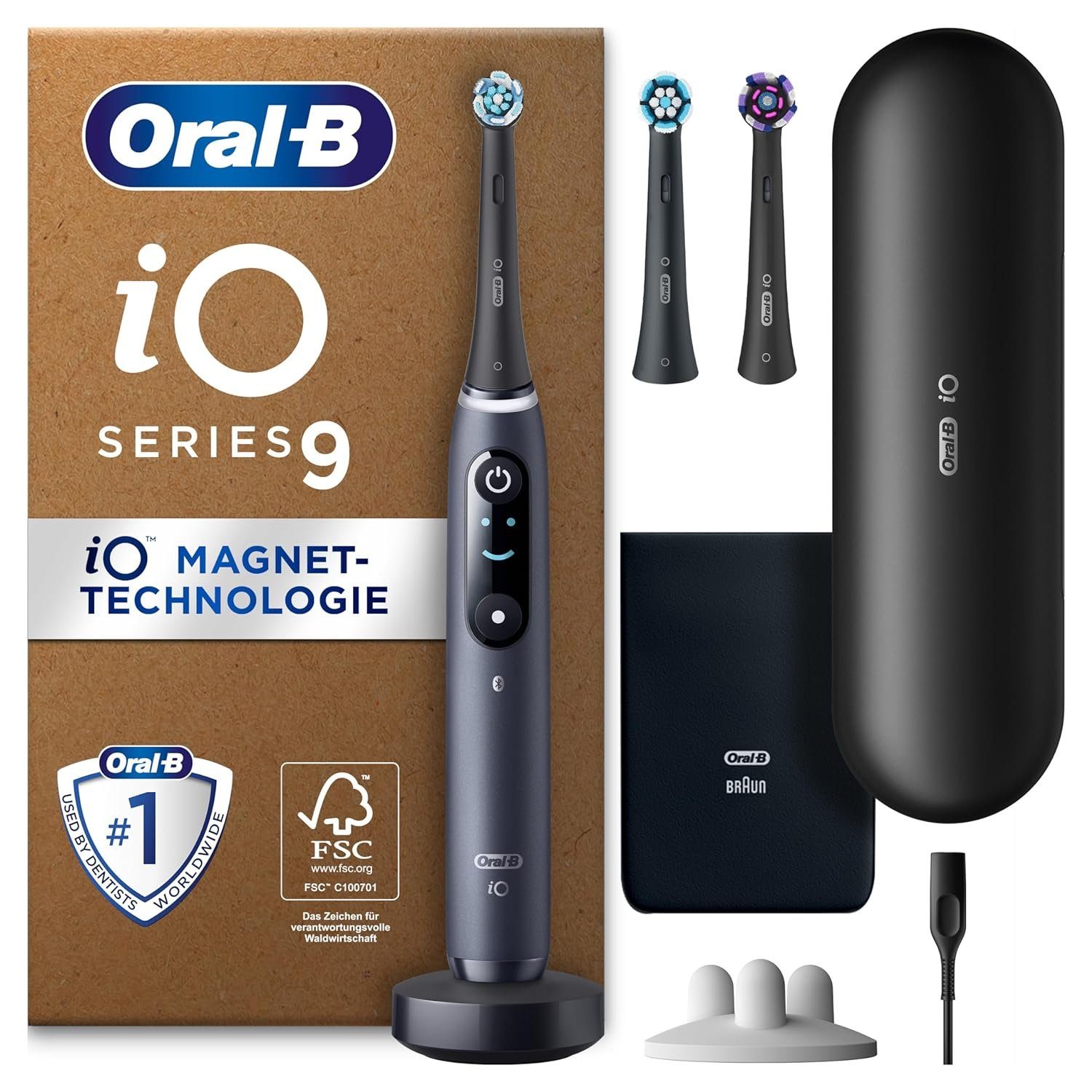 OralB Elektrische Zahnbürste iO Series 9 Plus Edition Elektrische Zahnbürste PLUS 3 Aufsteckbürsten