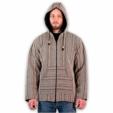 KUNST UND MAGIE Kapuzenfleecejacke Kapuzenjacke Kapu Hoodie + Kapuze und Kängurutaschen alternative Jacke