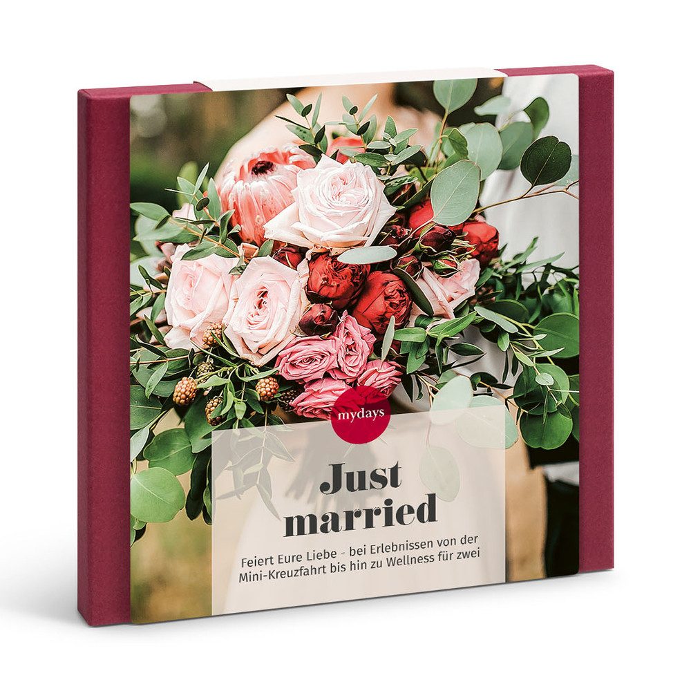 mydays Erlebnisgutschein Geschenkbox Just Married, Einfach Ja sagen zu einem Erlebnis von entspannend bis aufregend
